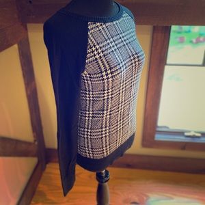 Black and White Fitted Sweater